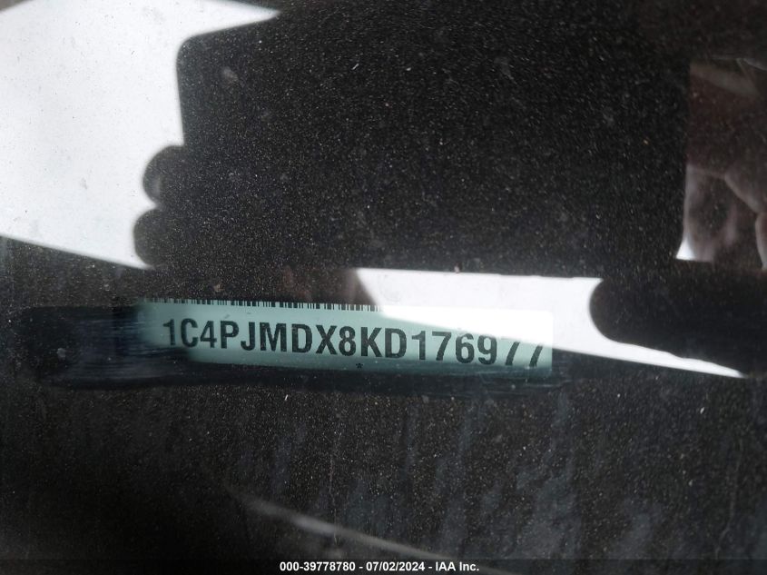 2019 Jeep Cherokee Limited VIN: 1C4PJMDX8KD176977 Lot: 39778780