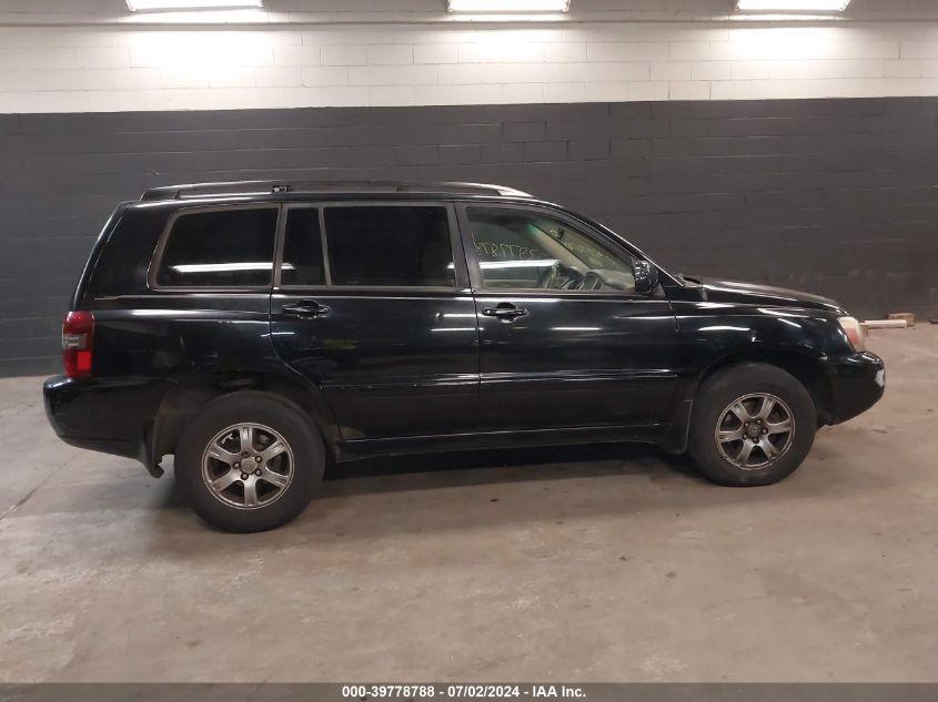 2006 Toyota Highlander V6 VIN: JTEGP21A160098280 Lot: 39778788