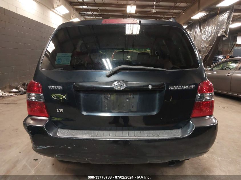 2006 Toyota Highlander V6 VIN: JTEGP21A160098280 Lot: 39778788
