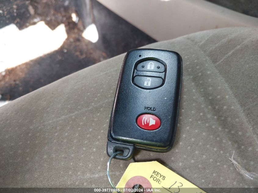 2013 Toyota Prius VIN: JTDKN3DUXD0338472 Lot: 39778885