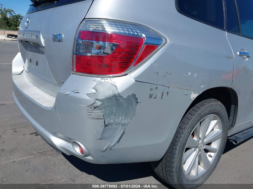 2008 Toyota Highlander Hybrid Limited VIN: JTEEW44A182010904 Lot: 39779092