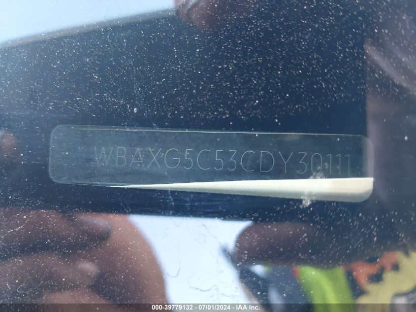2012 BMW 528I VIN: WBAXG5C53CDY30111 Lot: 39779132