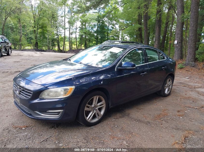 2014 Volvo S60 T5/T5 Platinum/T5 Premier/T5 Premier Plus VIN: YV1612FS9E2277604 Lot: 39779168