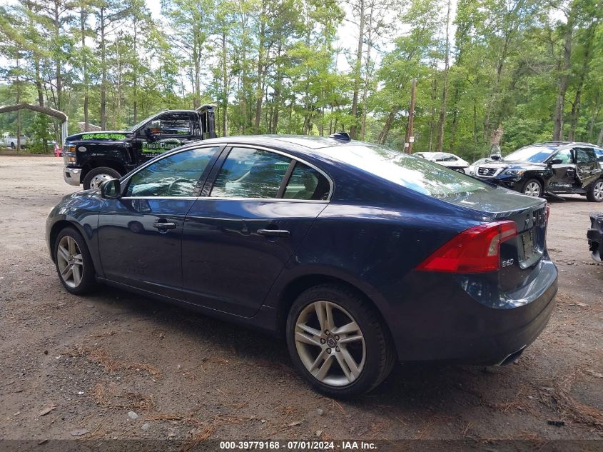 2014 Volvo S60 T5/T5 Platinum/T5 Premier/T5 Premier Plus VIN: YV1612FS9E2277604 Lot: 39779168