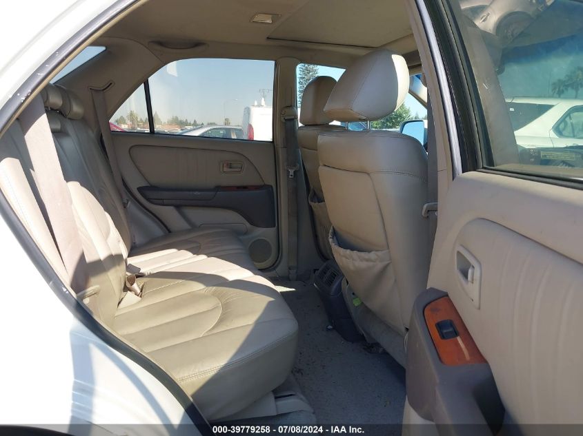 2000 Lexus Rx 300 VIN: JT6GF10U7Y0048300 Lot: 39779258