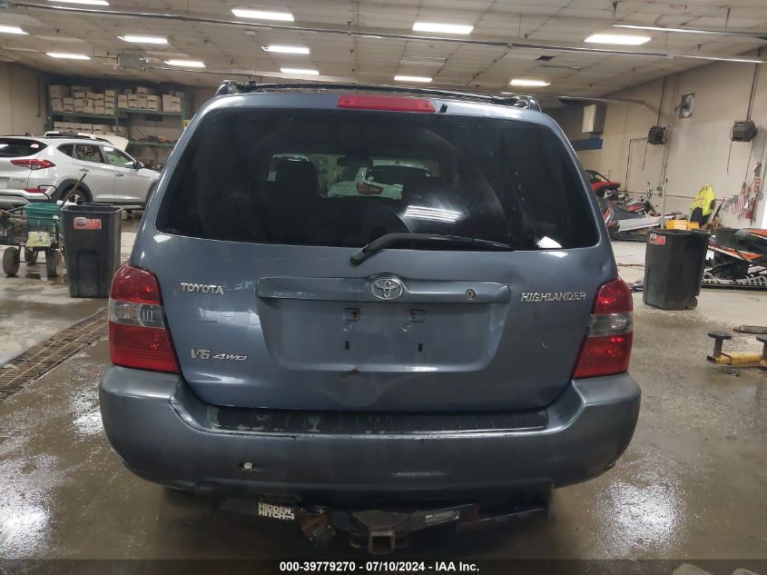 2004 Toyota Highlander V6 VIN: JTEEP21AX40019967 Lot: 39779270