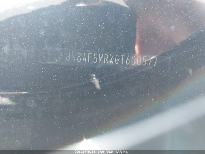 2016 Nissan Juke S VIN: JN8AF5MRXGT600577 Lot: 39779294