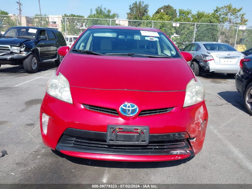 2012 Toyota Prius Two VIN: JTDKN3DU7C5473443 Lot: 39779323