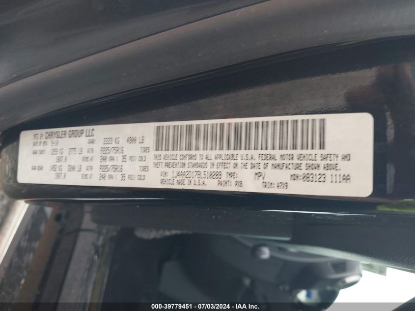 2011 Jeep Wrangler Sport VIN: 1J4AA2D17BL510289 Lot: 39779451