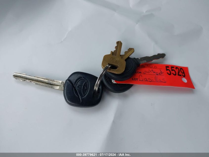 2016 Toyota Tacoma Sr VIN: 5TFRX5GN3GX061362 Lot: 39779621