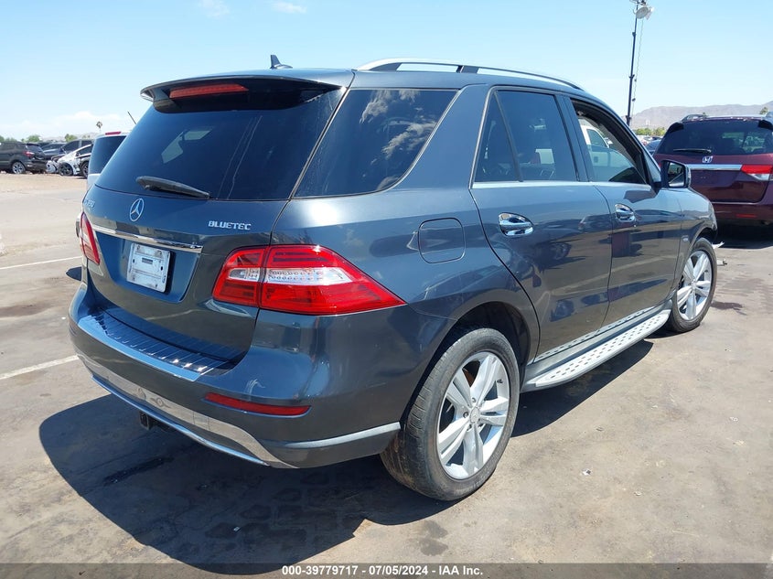 2012 Mercedes-Benz Ml 350 Bluetec VIN: 4JGDA2EB7CA020096 Lot: 39779717