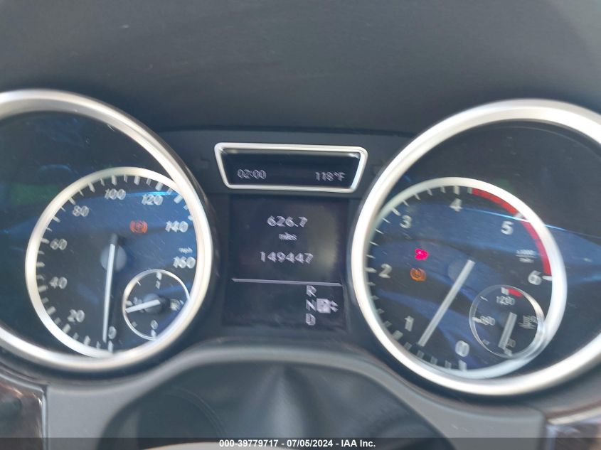 2012 Mercedes-Benz Ml 350 Bluetec VIN: 4JGDA2EB7CA020096 Lot: 39779717