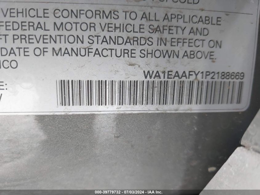 2023 Audi Q5 Premium Plus 45 Tfsi S Line Quattro VIN: WA1EAAFY1P2188669 Lot: 39779732
