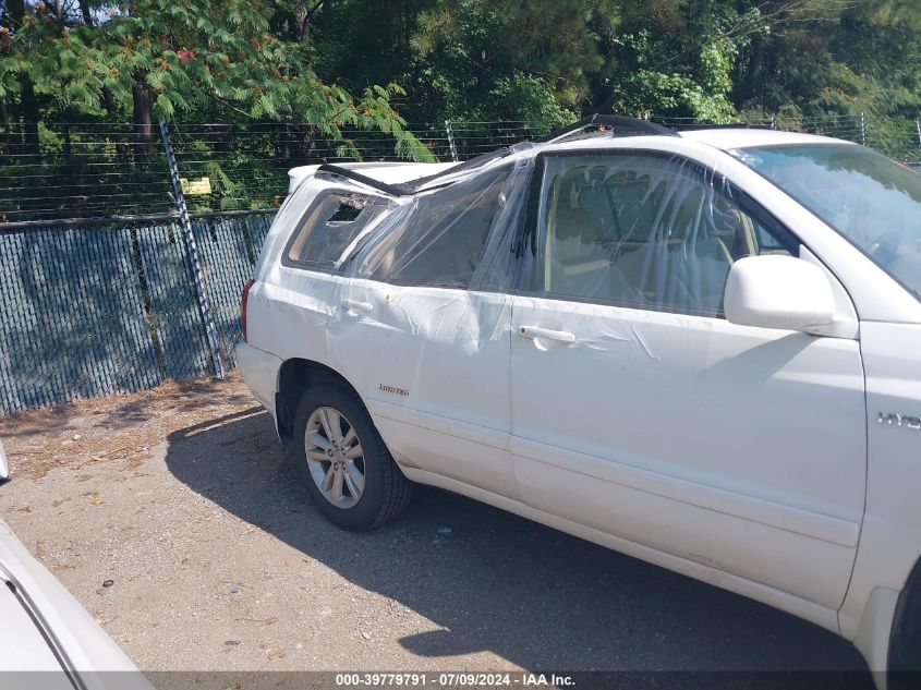 2007 Toyota Highlander Hybrid Limited V6 VIN: JTEGW21A270017680 Lot: 39779791