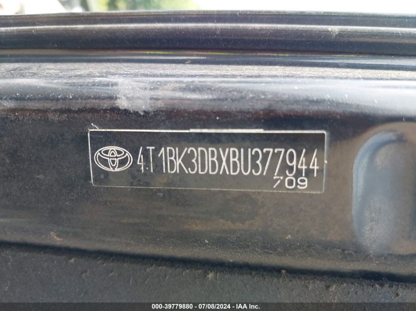 4T1BK3DBXBU377944 2011 Toyota Avalon