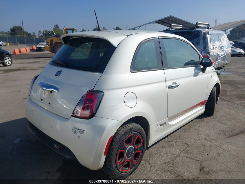 2016 Fiat 500 Electric VIN: 3C3CFFGE0GT165256 Lot: 39780071