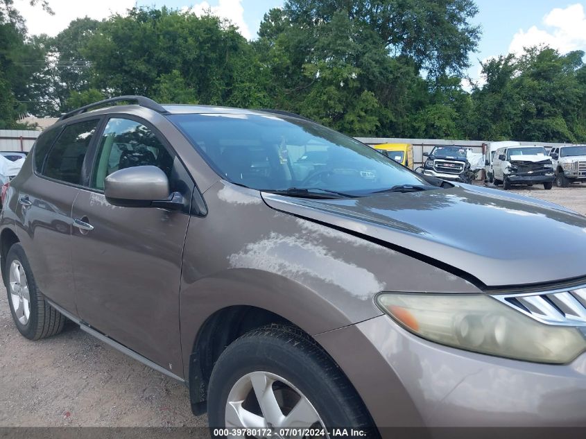 2009 Nissan Murano Sl VIN: JN8AZ18U59W028849 Lot: 39780172