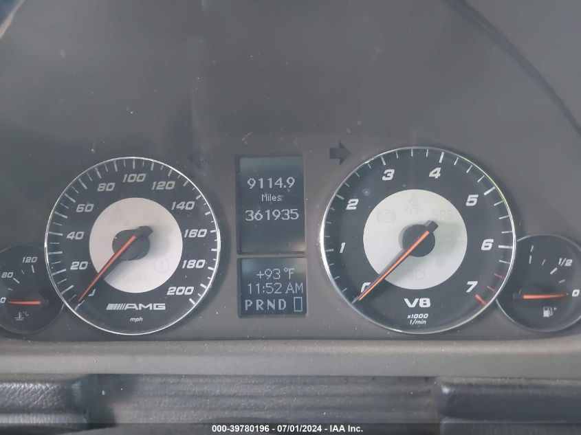 2005 Mercedes-Benz C 55 Amg VIN: WDBRF76J85F584195 Lot: 39780196