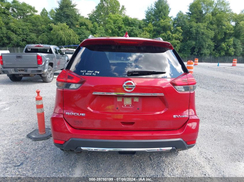 2017 Nissan Rogue Sv VIN: JN8AT2MV9HW268877 Lot: 39780199