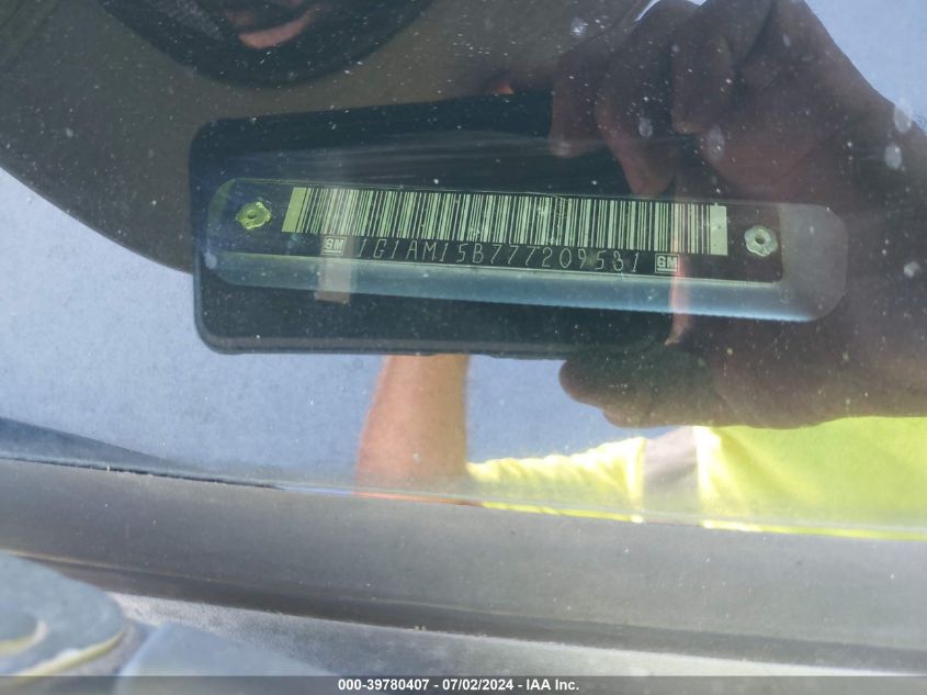 2007 Chevrolet Cobalt Ss VIN: 1G1AM15B777209531 Lot: 39780407