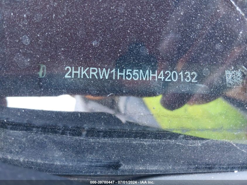 2021 Honda Cr-V 2Wd Ex VIN: 2HKRW1H55MH420132 Lot: 39780447