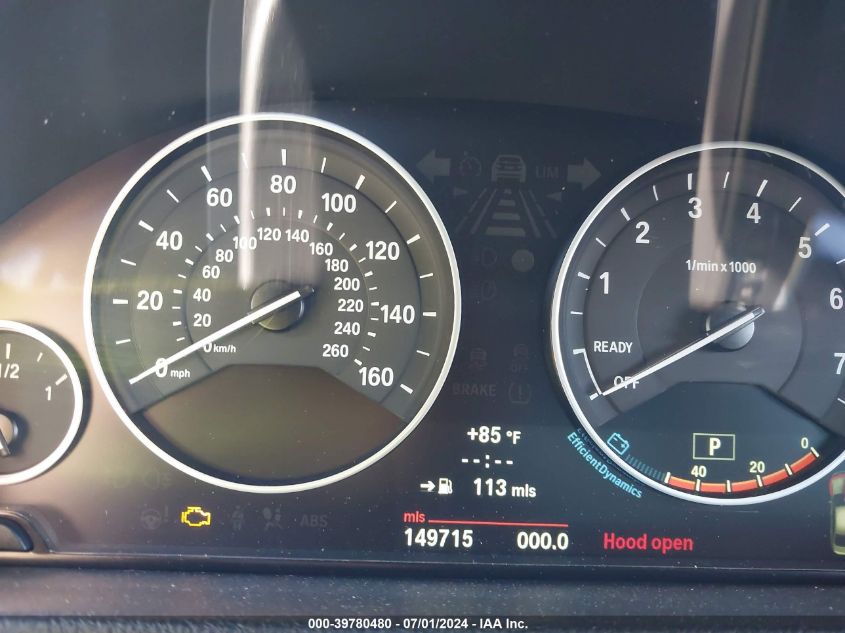 2012 BMW 328I VIN: WBA3A5G51CNP18086 Lot: 39780480