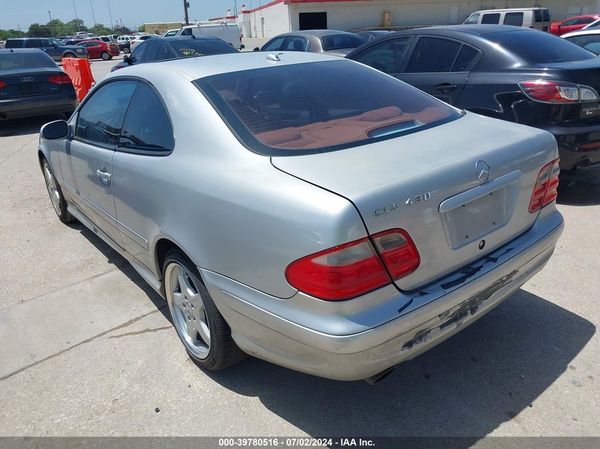 2002 Mercedes-Benz Clk 430 VIN: WDBLJ70GX2T119089 Lot: 39780516
