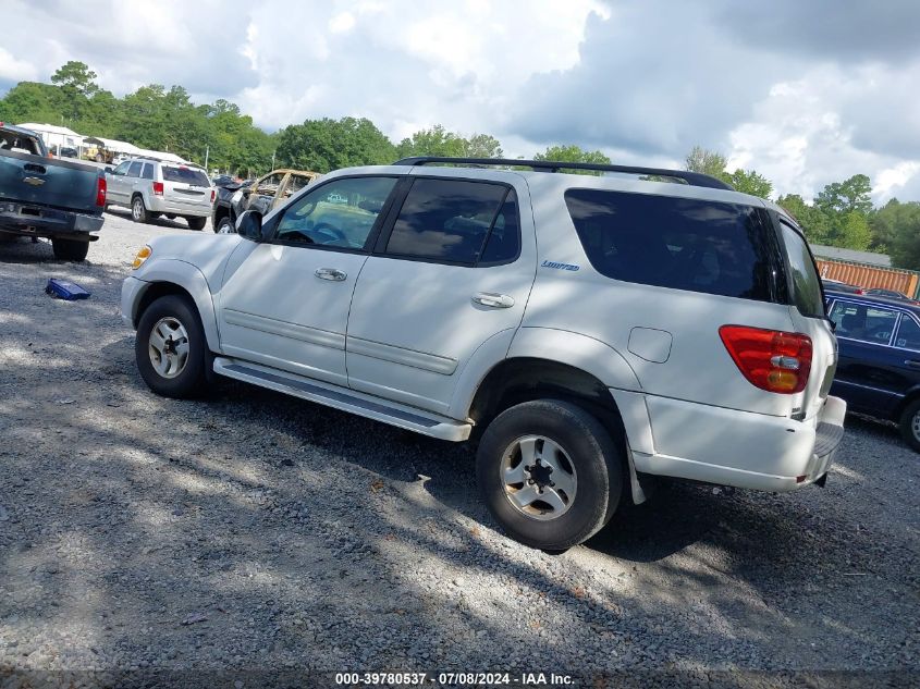 2002 Toyota Sequoia VIN: 5TBDT48A02S134561 Lot: 39780537