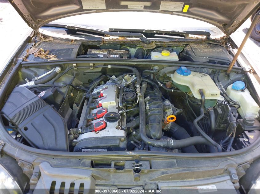 2005 Audi A4 2.0T VIN: WAUDF78E05A574380 Lot: 39780603