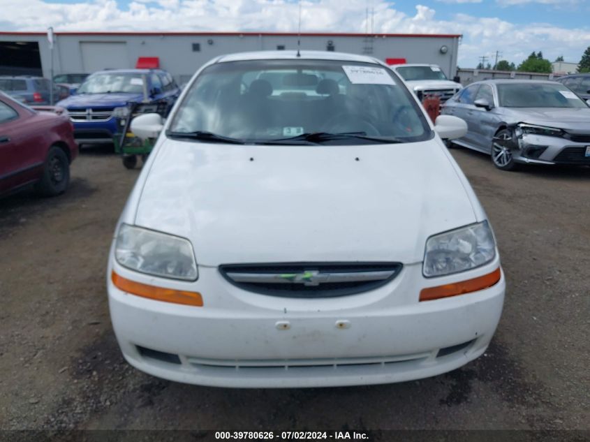 2006 Chevrolet Aveo Ls VIN: KL1TD56676B550214 Lot: 39780626