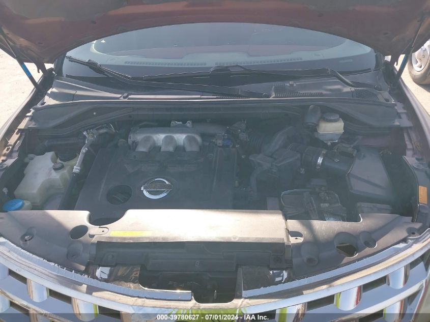 2004 Nissan Murano Sl VIN: JN8AZ08W24W331916 Lot: 39780627