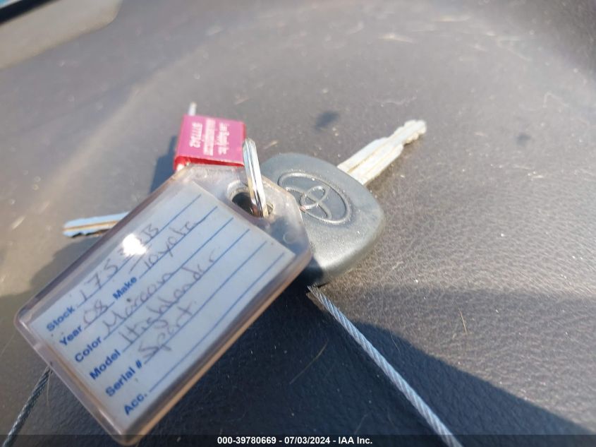 2008 Toyota Highlander Sport VIN: JTEES43A182075555 Lot: 39780669