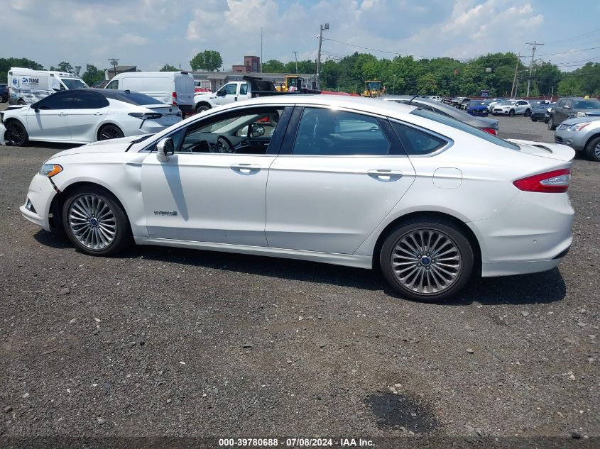 2014 Ford Fusion Hybrid Titanium VIN: 3FA6P0RU4ER117461 Lot: 39780688