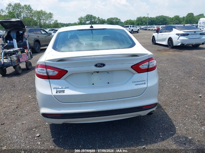 2014 Ford Fusion Hybrid Titanium VIN: 3FA6P0RU4ER117461 Lot: 39780688