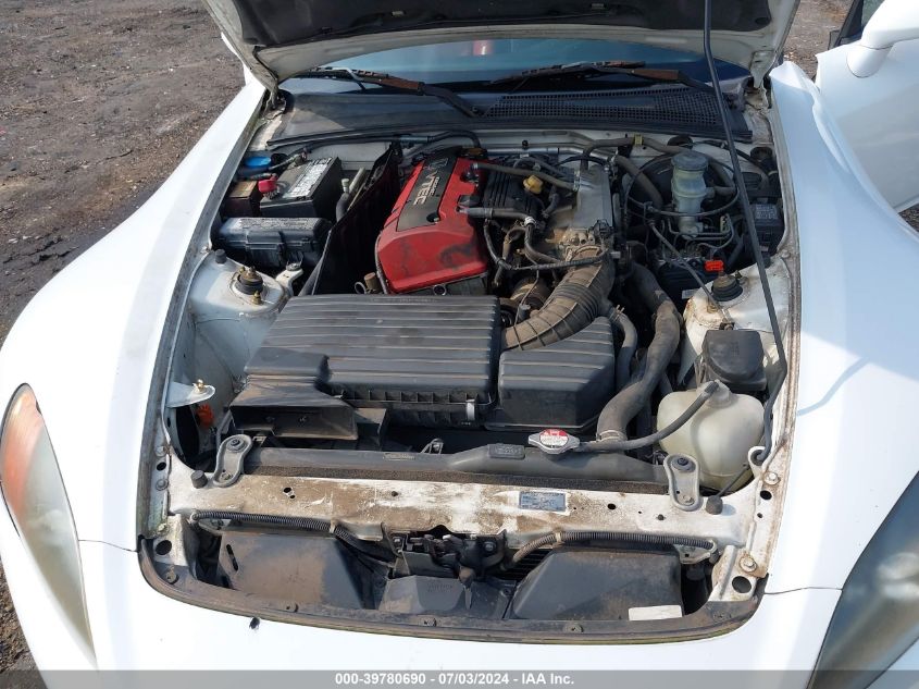 2001 Honda S2000 VIN: JHMAP11411T004709 Lot: 39780690