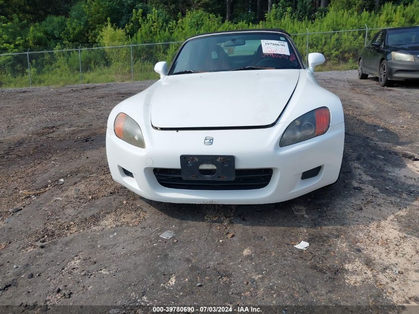 2001 Honda S2000 VIN: JHMAP11411T004709 Lot: 39780690