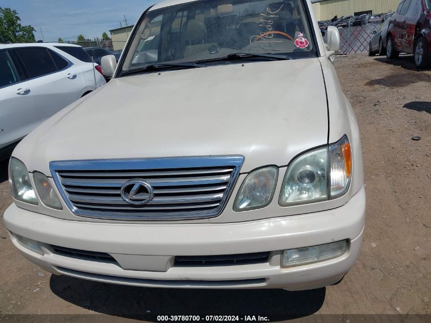 2003 Lexus Lx 470 VIN: JTJHT00W933530160 Lot: 39780700