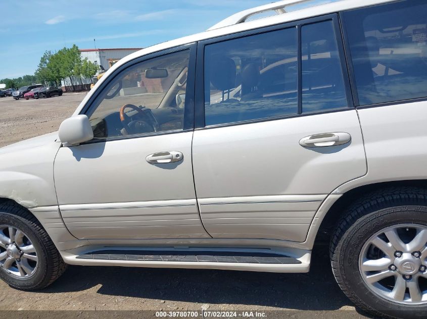 2003 Lexus Lx 470 VIN: JTJHT00W933530160 Lot: 39780700