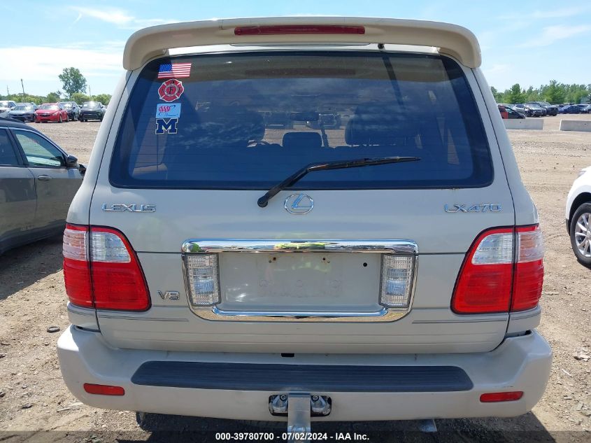 2003 Lexus Lx 470 VIN: JTJHT00W933530160 Lot: 39780700