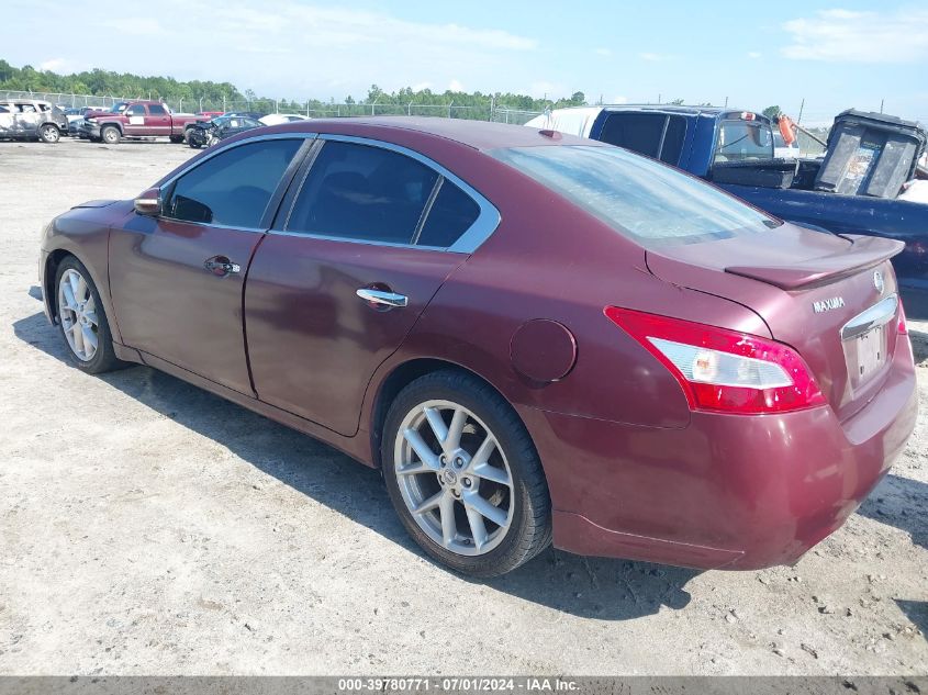 2009 Nissan Maxima 3.5 Sv VIN: 1N4AA51E39C855978 Lot: 39780771