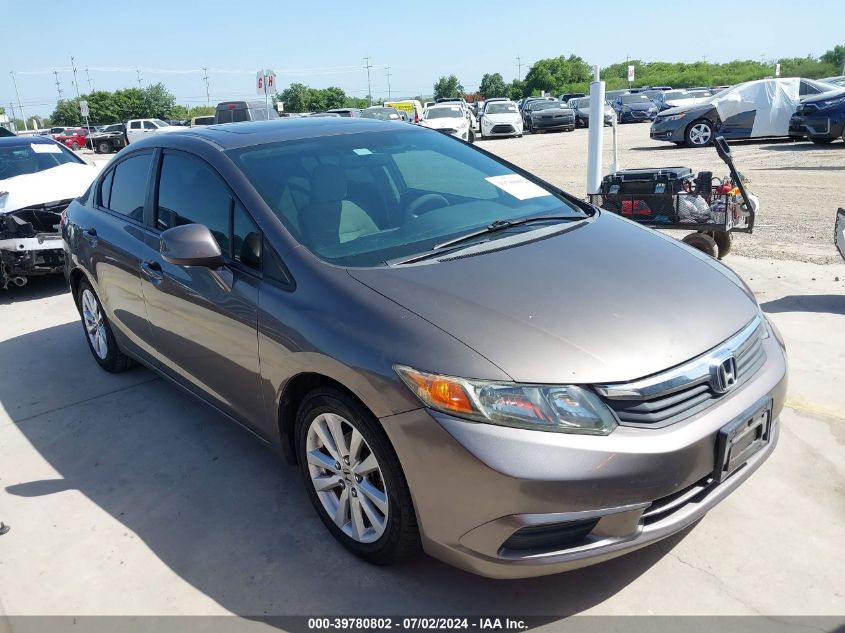 2012 Honda Civic Ex VIN: 2HGFB2F83CH557595 Lot: 39780802