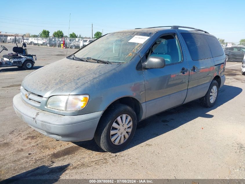 1999 Toyota Sienna Ce VIN: 4T3ZF19C6XU132842 Lot: 39780852