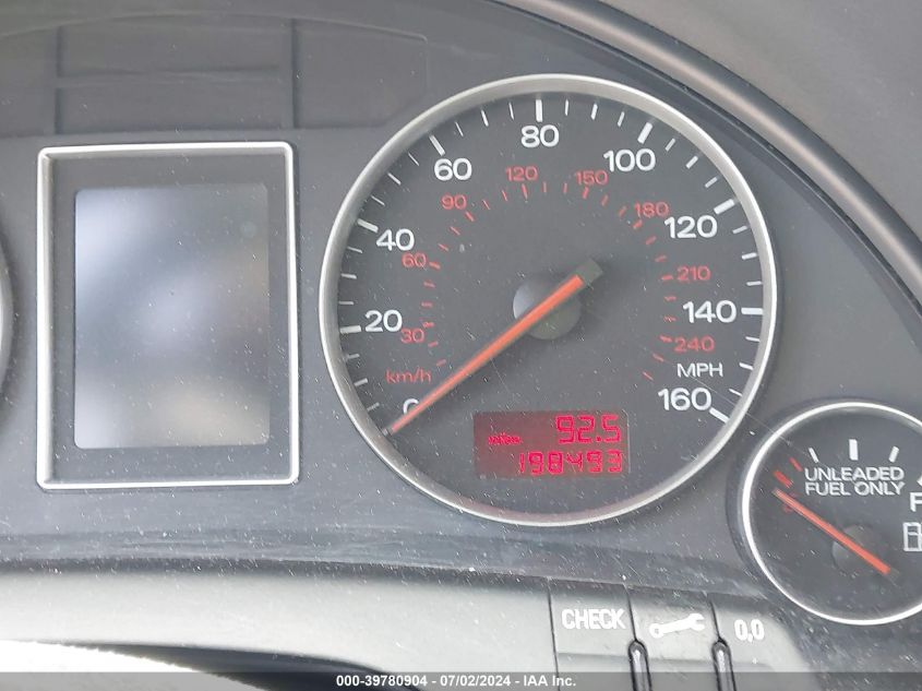 2002 Audi A4 3.0 VIN: WAULT68E62A308050 Lot: 39780904