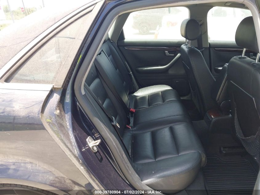 2002 Audi A4 3.0 VIN: WAULT68E62A308050 Lot: 39780904