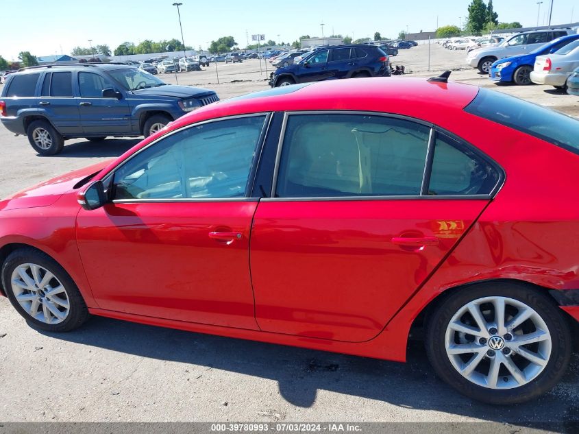 2012 Volkswagen Jetta 2.5L Se VIN: 3VWDP7AJ1CM427778 Lot: 39780993