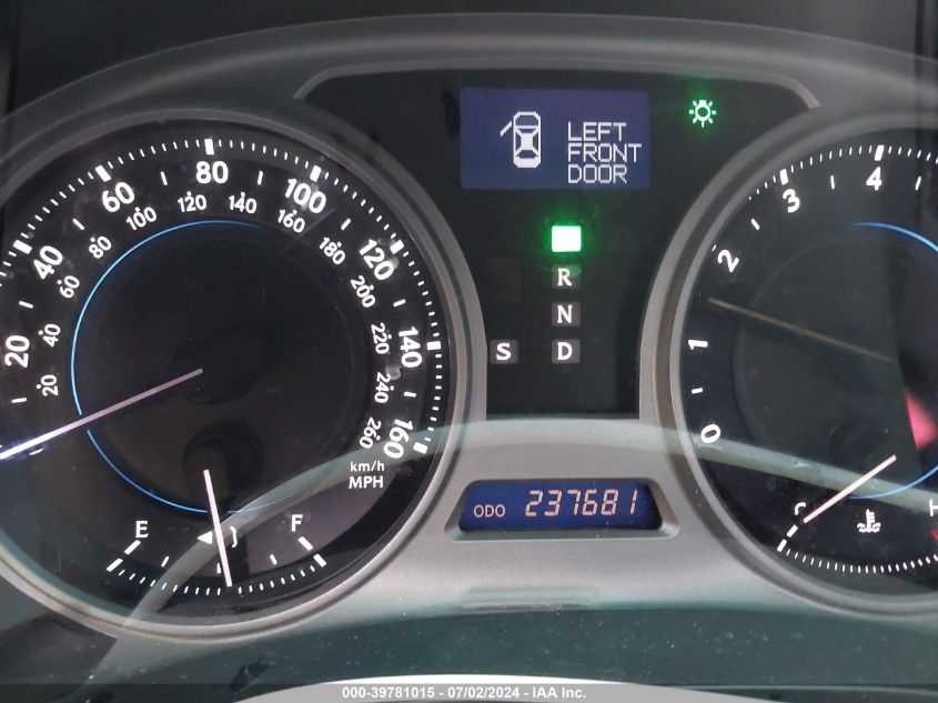 2006 Lexus Is 250 VIN: JTHBK262762021558 Lot: 39781015