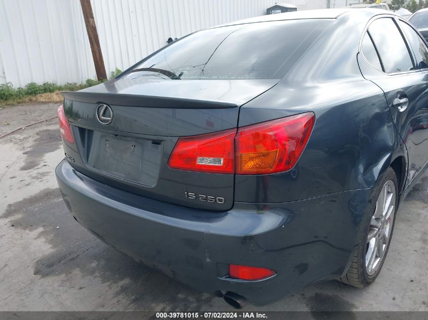2006 Lexus Is 250 VIN: JTHBK262762021558 Lot: 39781015