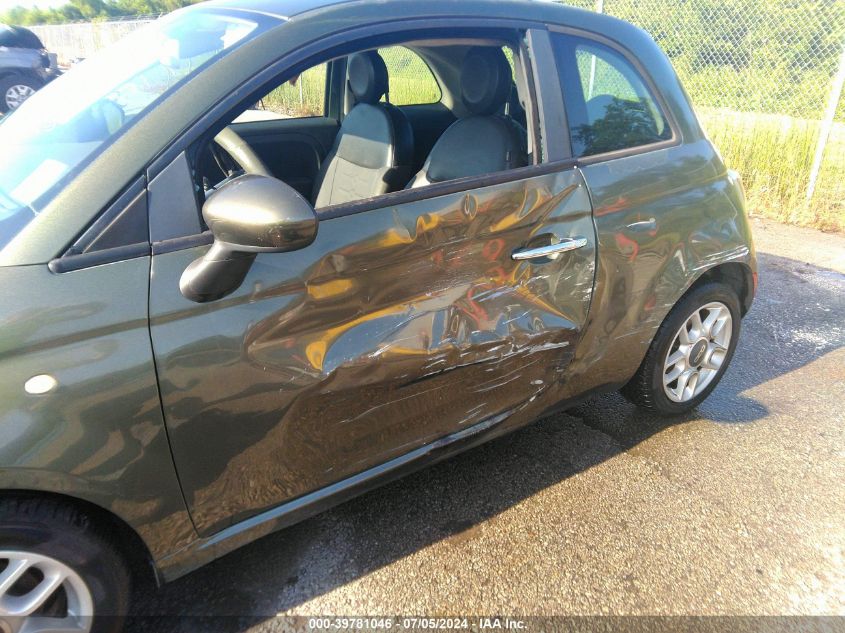 2013 Fiat 500 Pop VIN: 3C3CFFAR0DT622333 Lot: 39781046