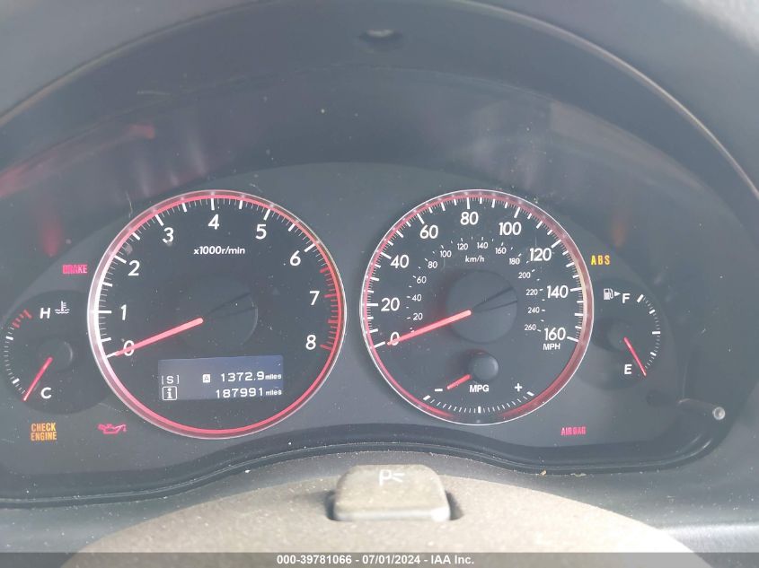 2008 Subaru Legacy 2.5Gt Limited VIN: 4S3BL676486217654 Lot: 39781066