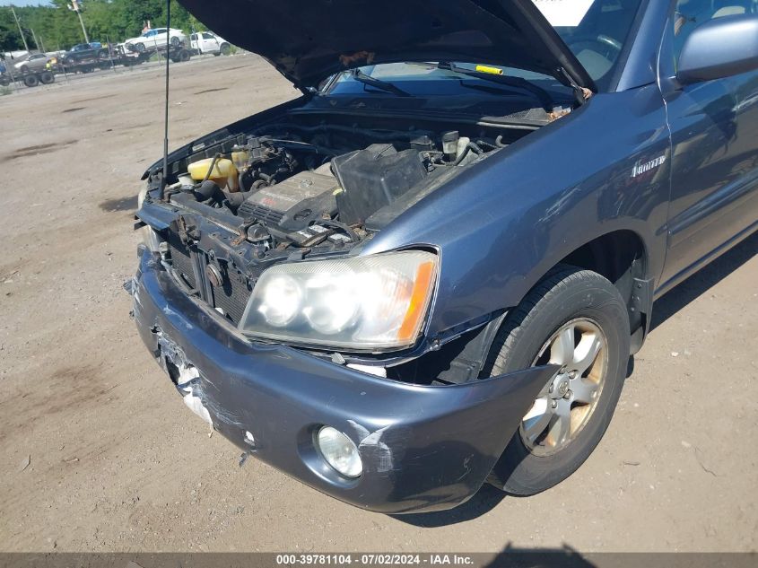 2002 Toyota Highlander Limited V6 VIN: JTEHF21A020089359 Lot: 39781104